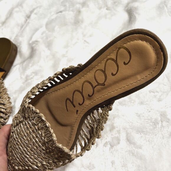 Tan Woven Mules - Picture 2 of 5